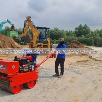 Cho thuê máy lu dắt tay tại Vĩnh Long, Trà Vinh, Sóc Trăng