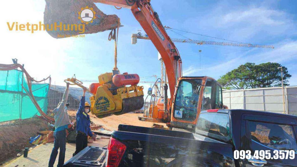 cho thuê máy lu 1 tấn