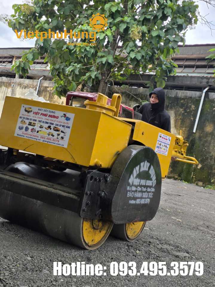 Cho thuê xe lu thi công nền nhà xưởng