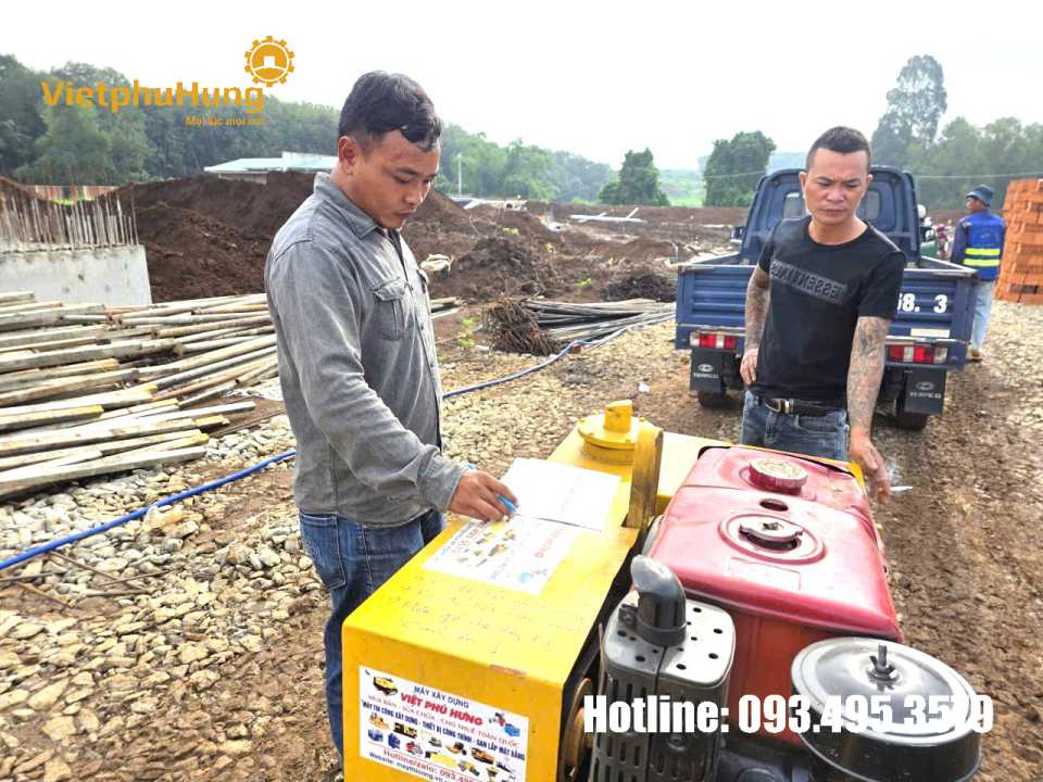 Cho thuê máy lu dắt tay không đặt cọc 